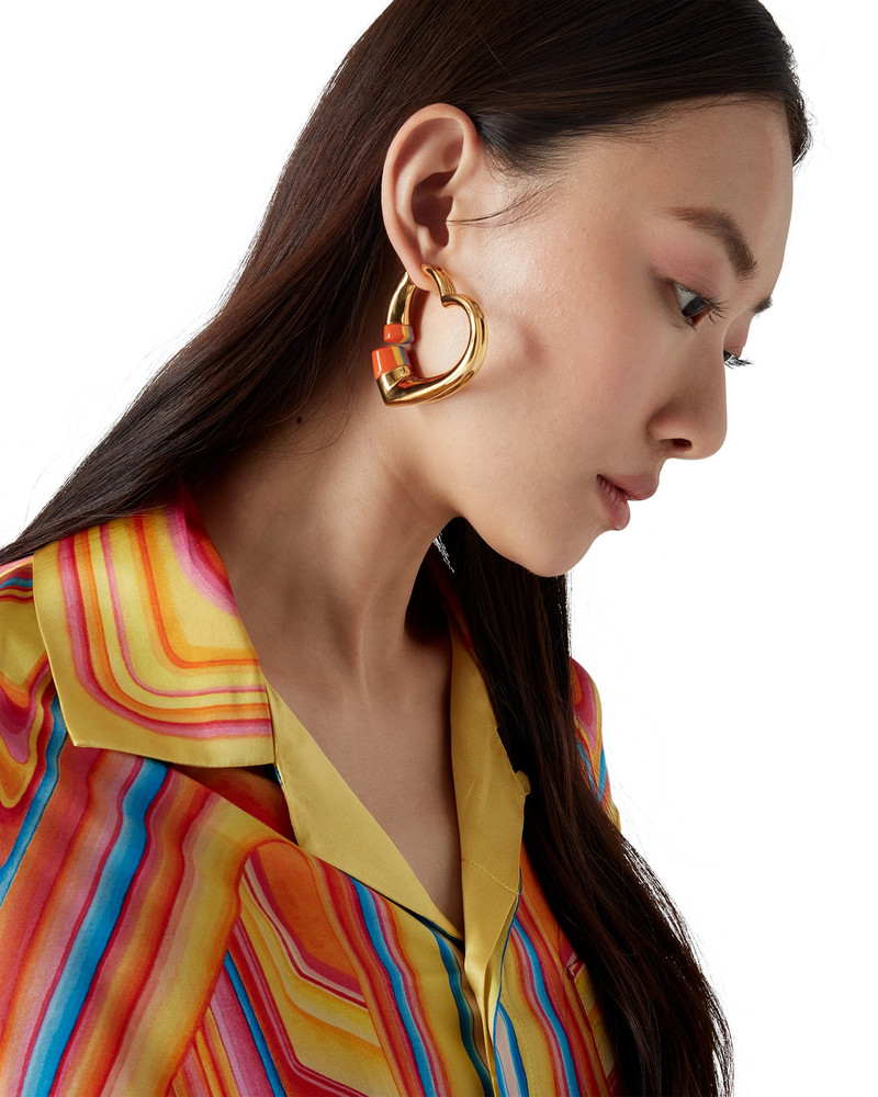 CASABLANCA Heart Hoop Earrings | Casablanca Paris outlook