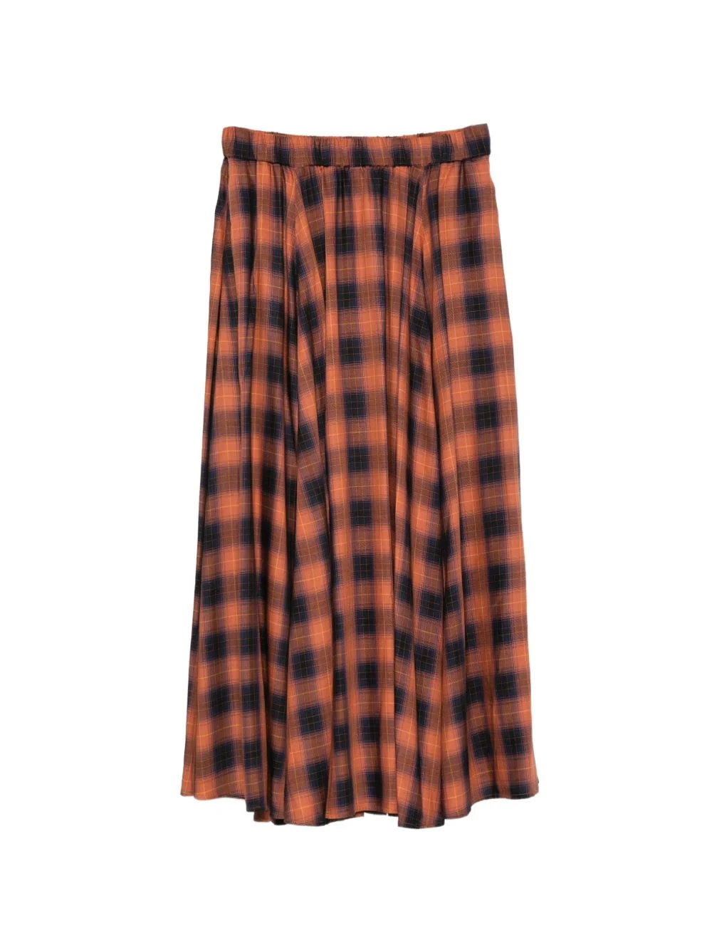 checked flared midi skirt - 1
