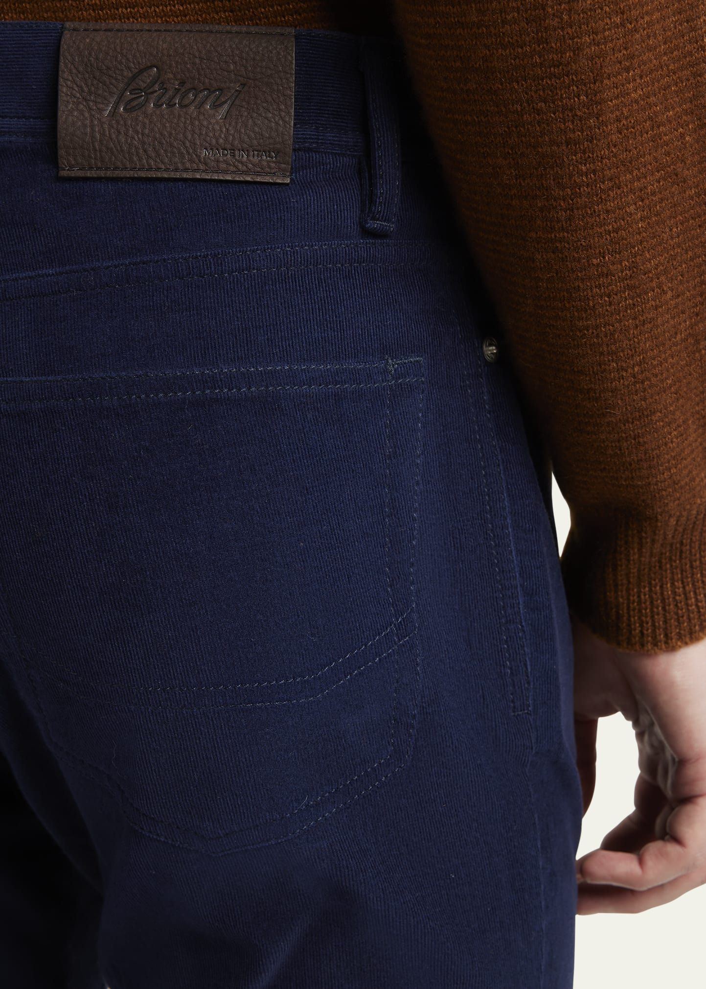 Men's Micro-Corduroy Slim Five-Pocket Pants - 5