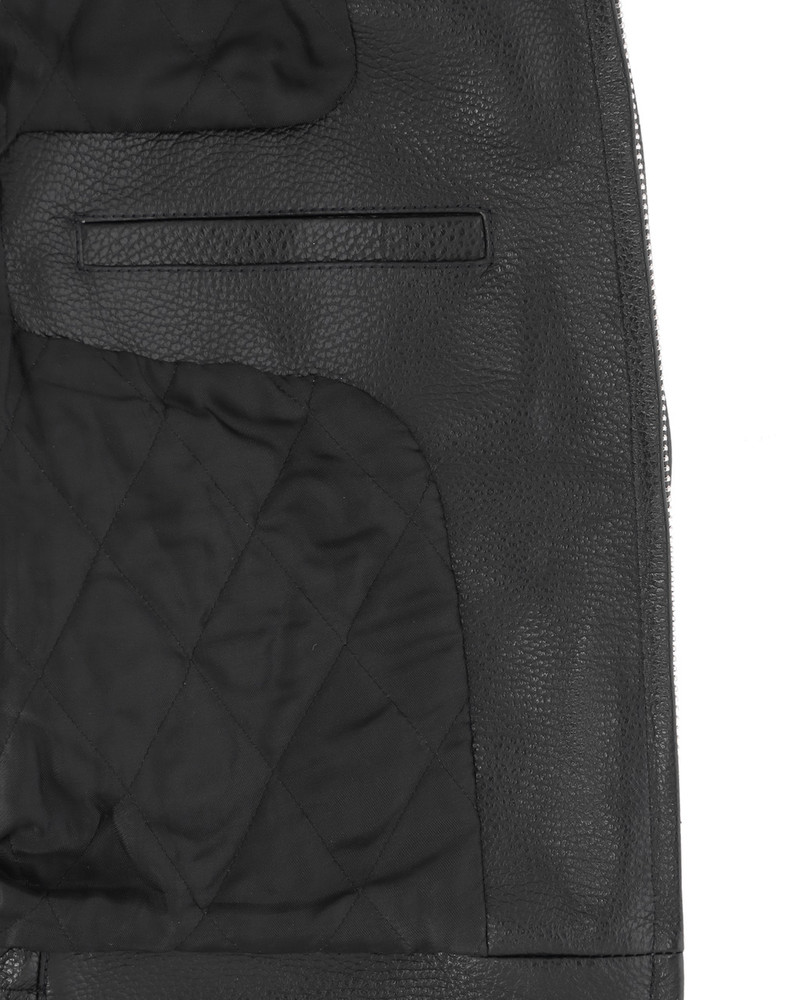 BLACK LEATHER POLICE JACKET 6