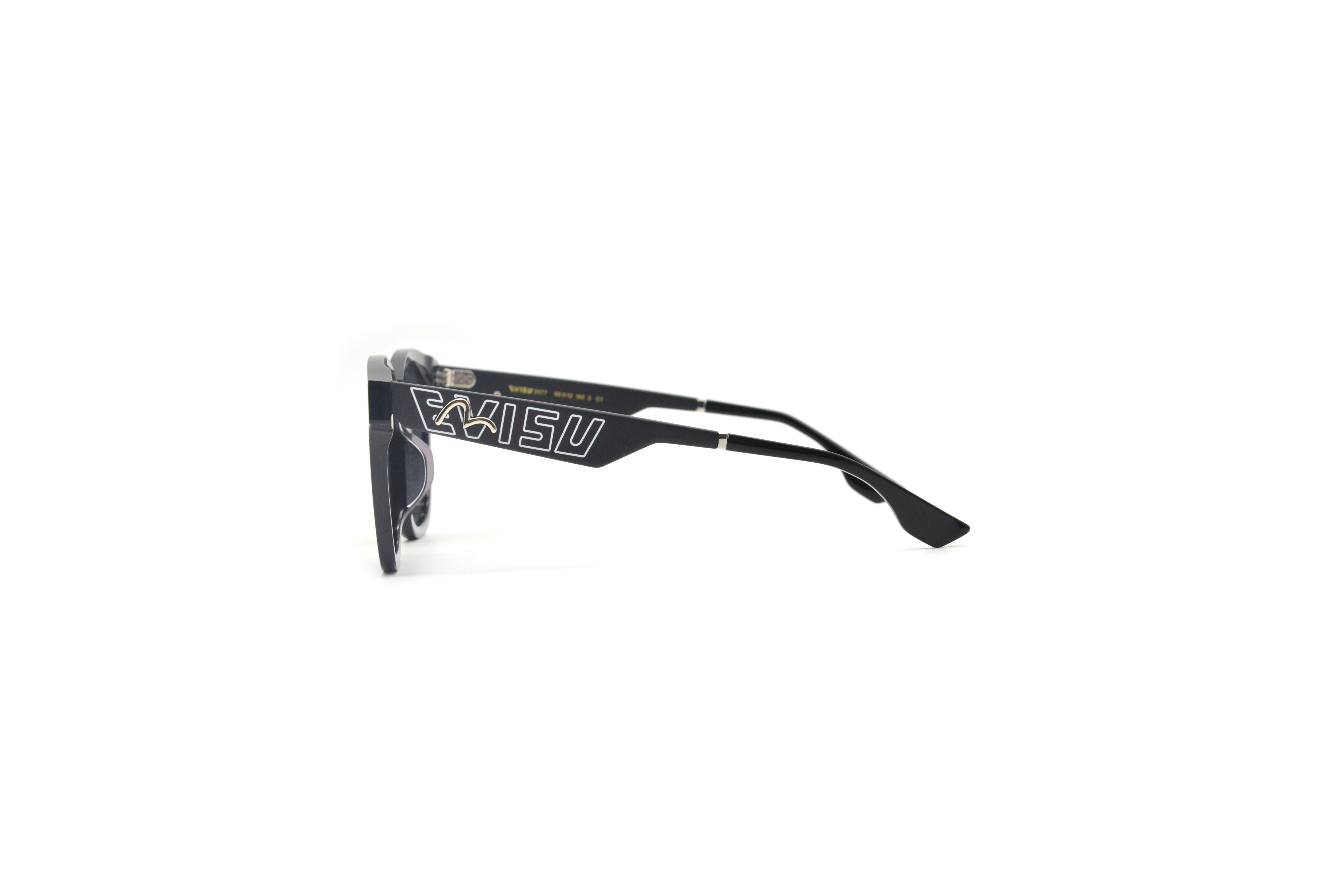 BLACK-TONE D-FRAME ACETATE SUNGLASSES - 3