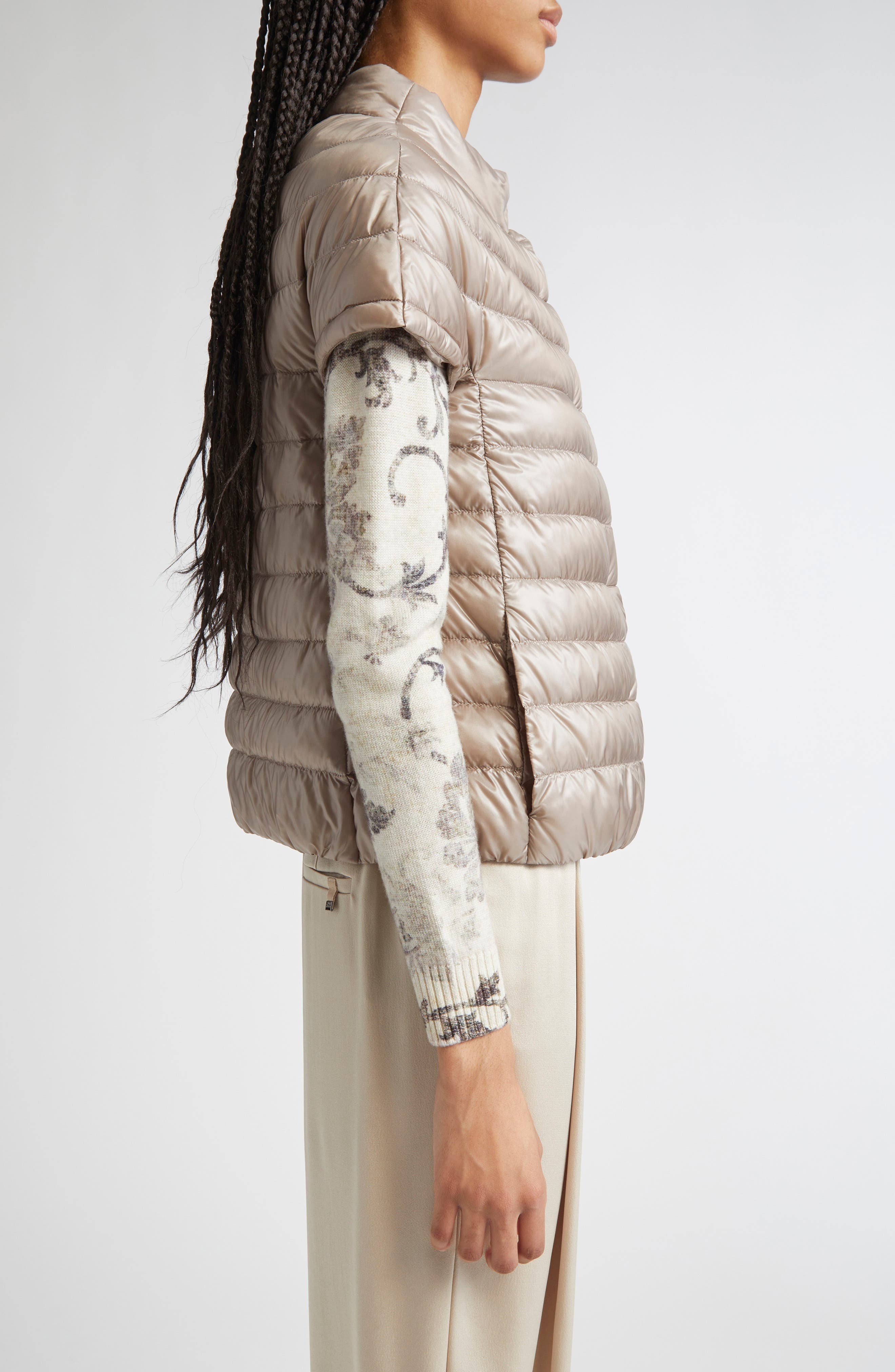 Herno Emilia Cap Sleeve Quilted Down Jacket in Tortora at Nordstrom - 4