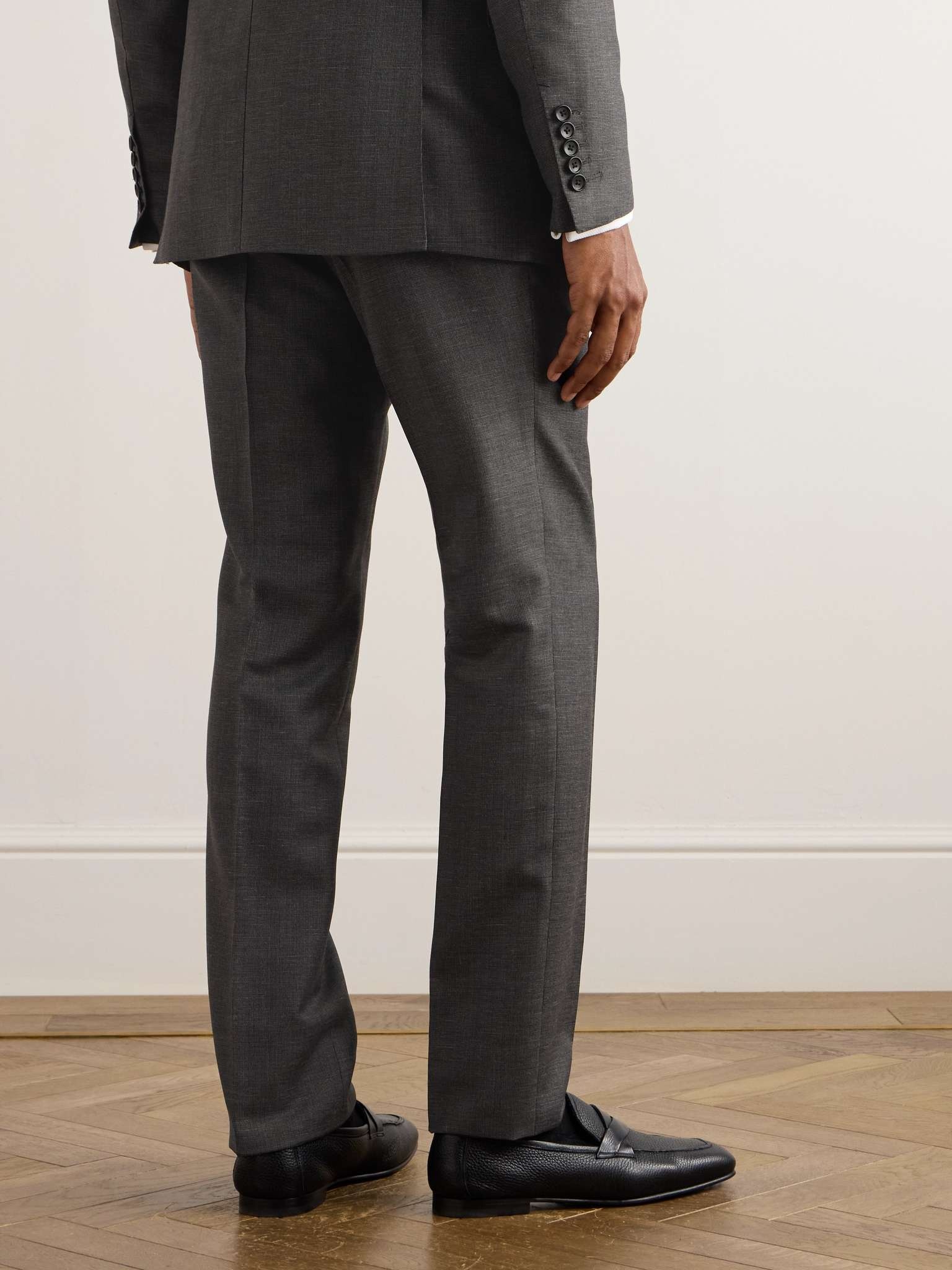 Shelton Straight-Leg Wool, Mohair, Linen and Silk-Blend Trousers - 4