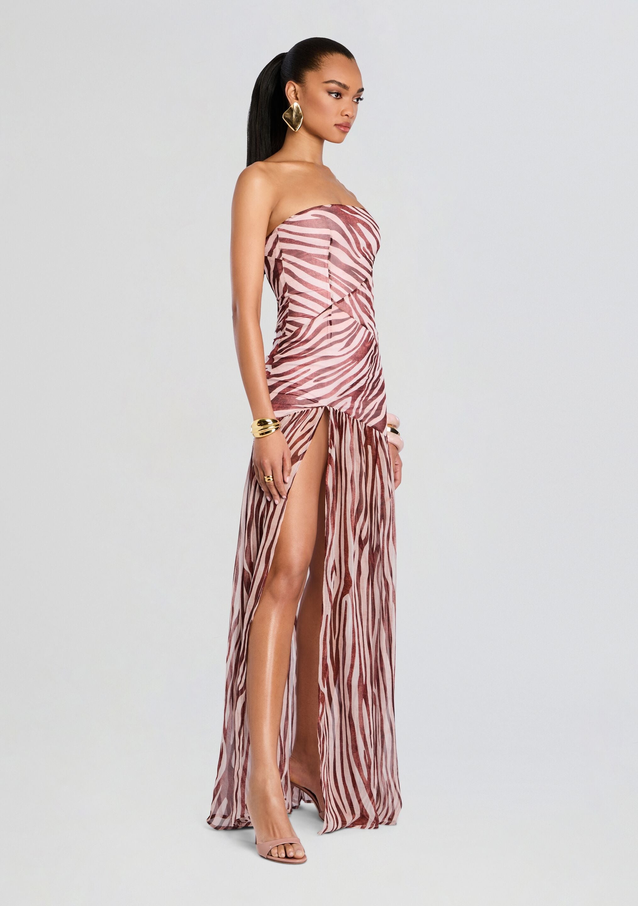NICOLE SILK CHIFFON DRESS - 3