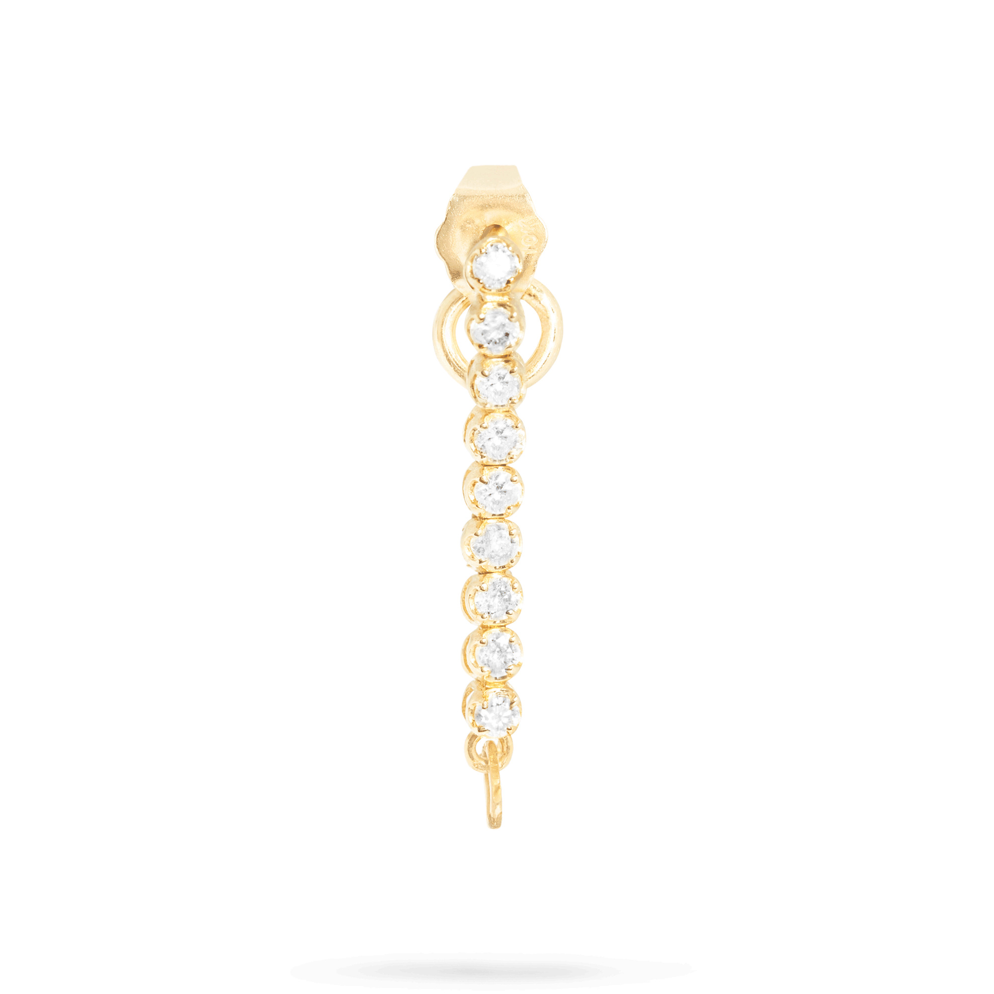 Drop Shot Front to Back Diamond Earring - 3