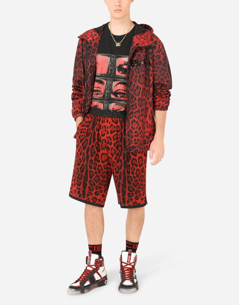 Leopard-print nylon jacket 7