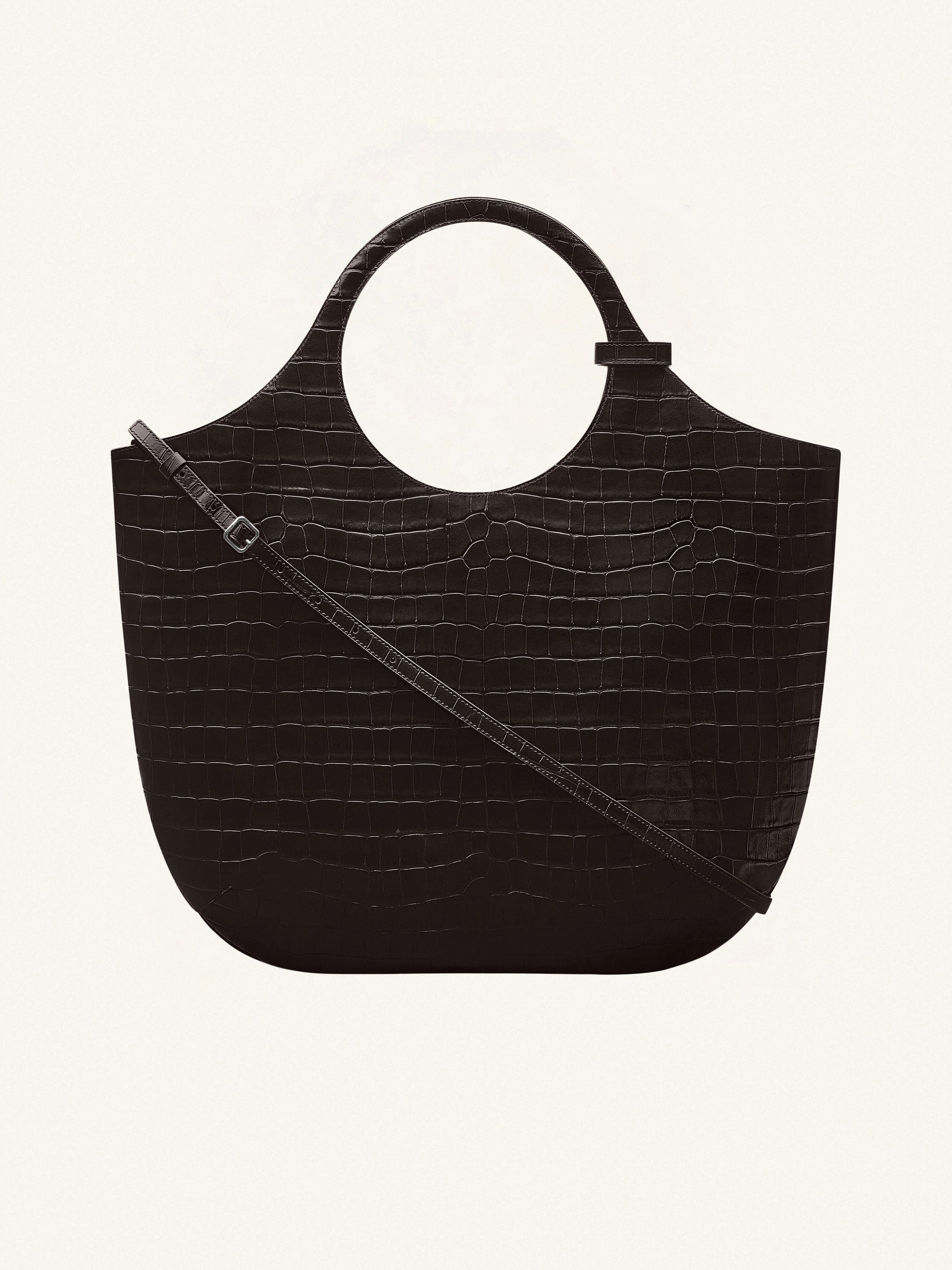 LARGE HOLY CROCO STAMPED BAG - 4
