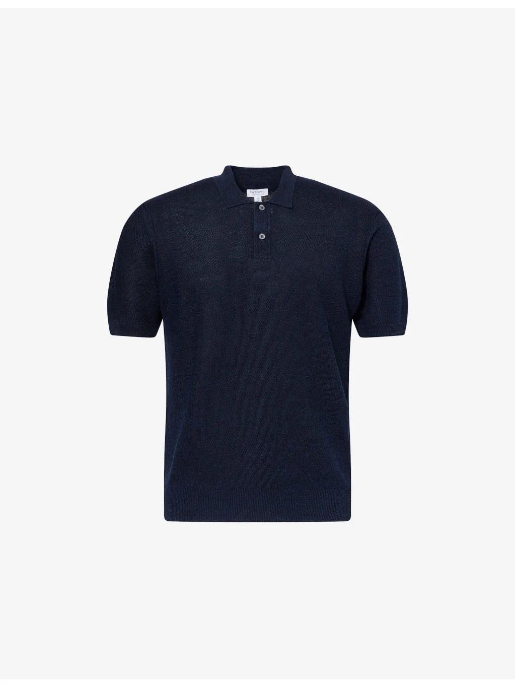 Honeycomb Linen-Silk Polo Shirt - 1