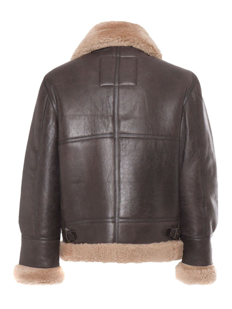 Schott Classic B-3 fur-collar leather jacket outlook