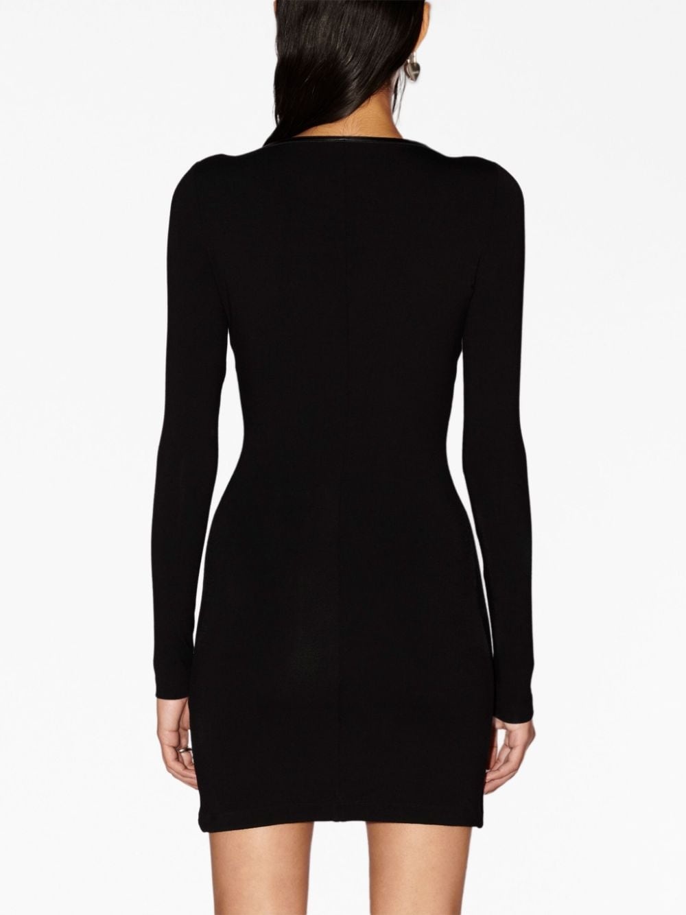 V-neck jersey minidress - 5