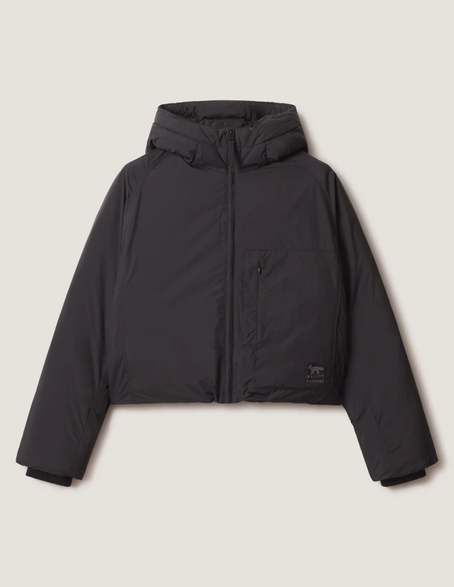 CROPPED HOODED PUFFER - 1