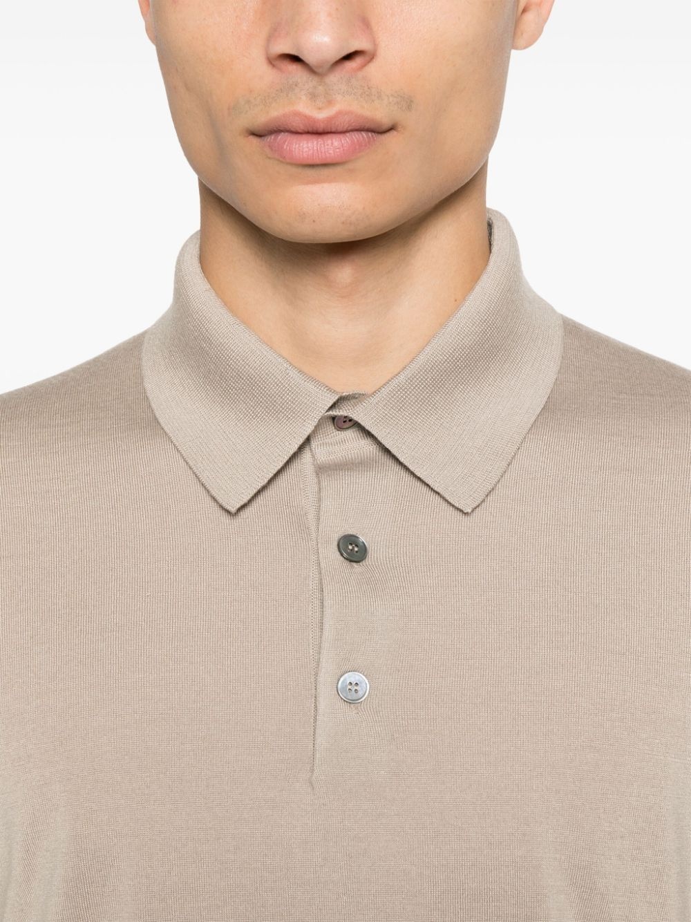 fine-knit polo shirt - 4