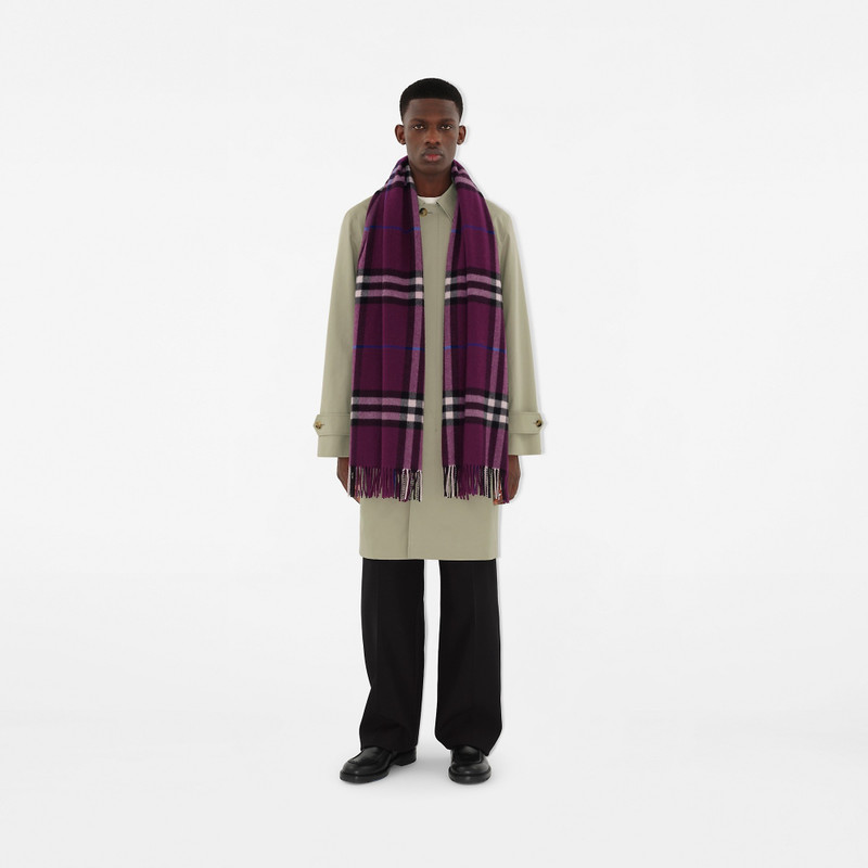 Wide Check Cashmere Scarf 5