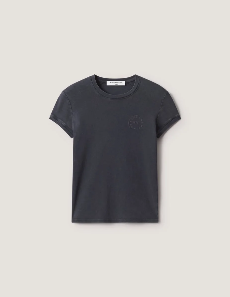CIRCLE STAMP FADED FITTED TEE-SHIRT - 1