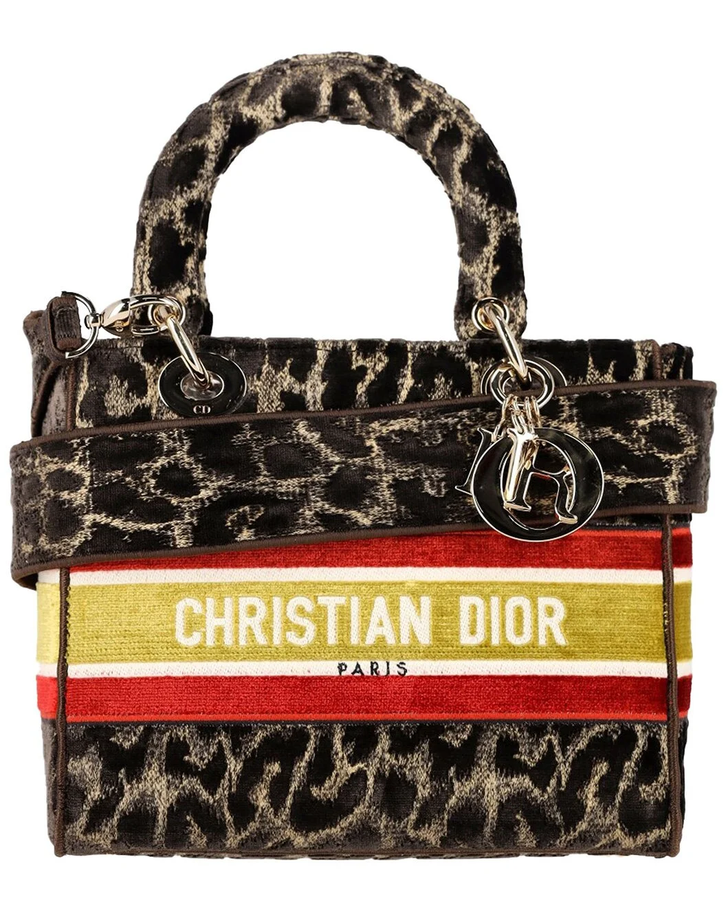 Dior Multicolor Velvet Medium Lady D-Lite Mizza Top Handle Bag (Authentic Pre-
Loved) - 1