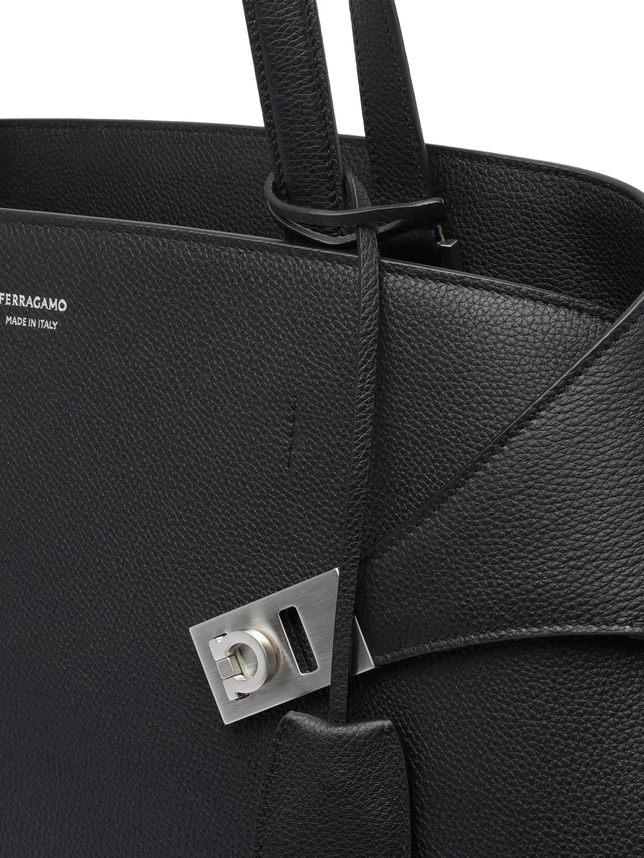 Ferragamo Hug Clasp-detail Calfskin Shoulder Bag - 2