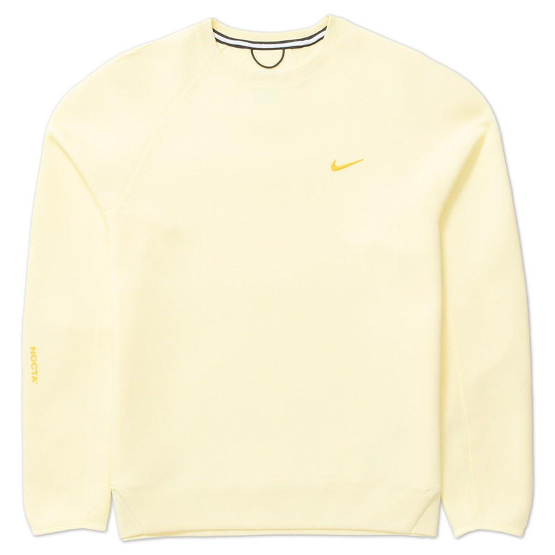 NIKE X NOCTA TECH FLEECE CREW - CITRON TINT/VIVID SULFUR - 1