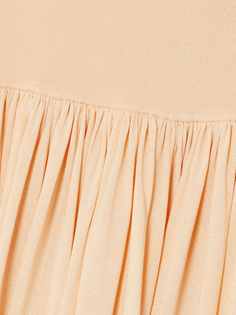 Natura Gathered Metallic Stretch-knit Maxi Dress 5