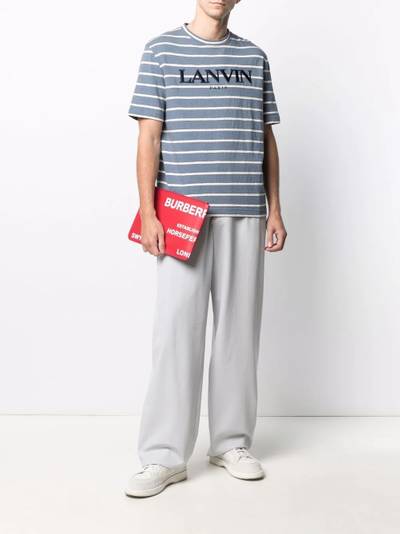 Lanvin logo-embroidered striped T-shirt outlook