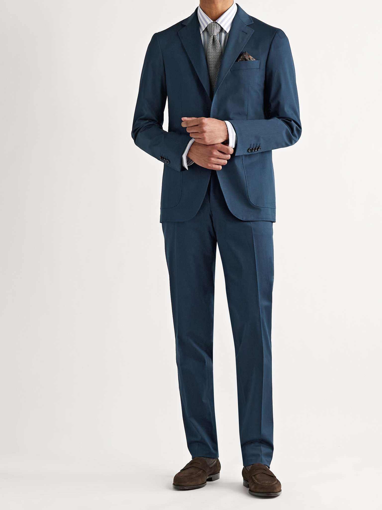 Kei Slim-Fit Tapered Stretch-Cotton Twill Suit Trousers - 2