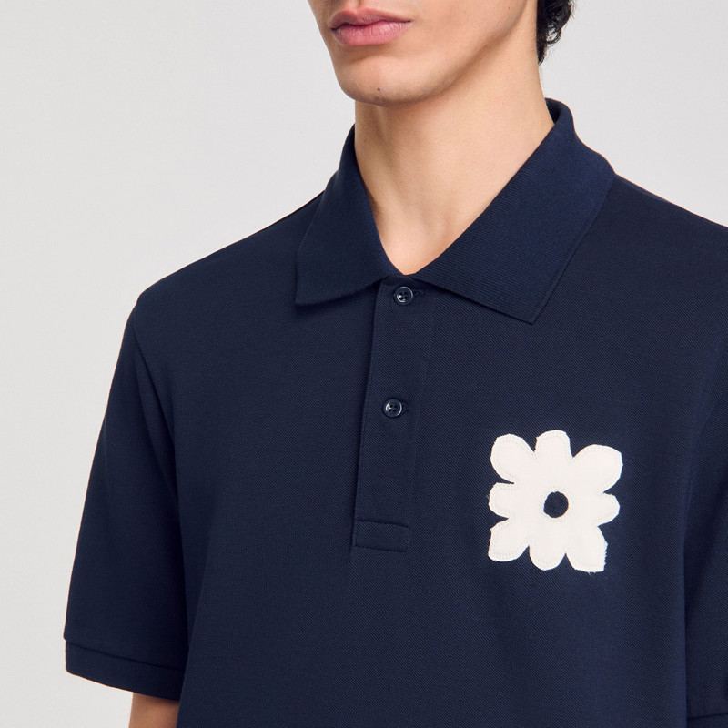 POLO SHIRT WITH FLOWER PATCH 3