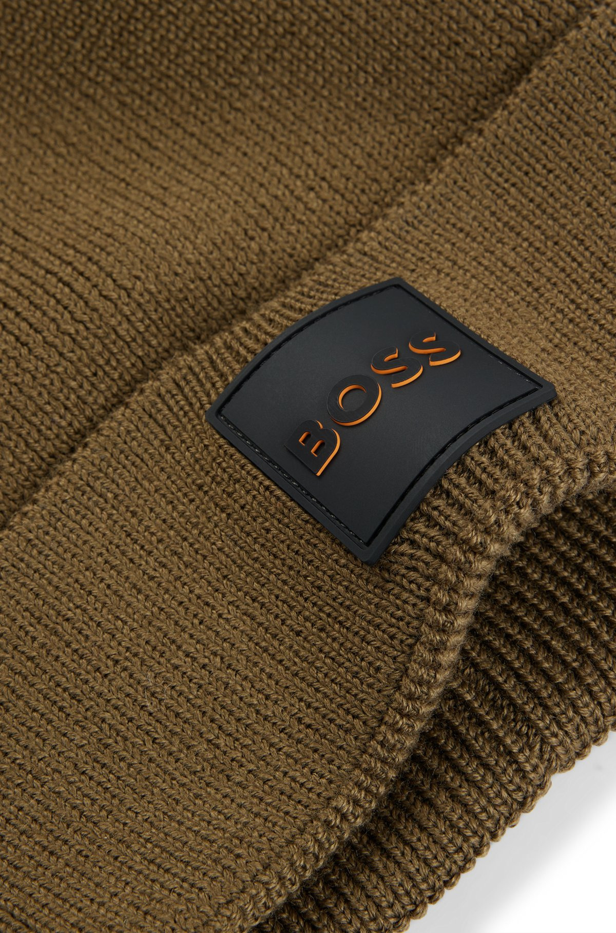 WOOL BEANIE HAT WITH LOGO BADGE - 5