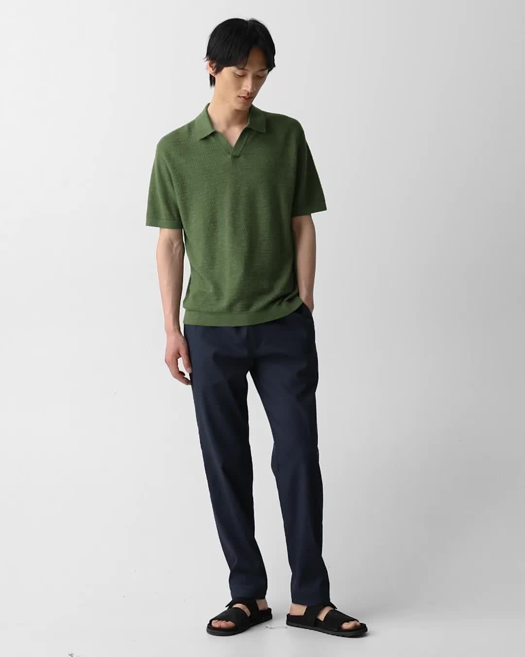 Brenan Polo Shirt in Pacific Linen - 7