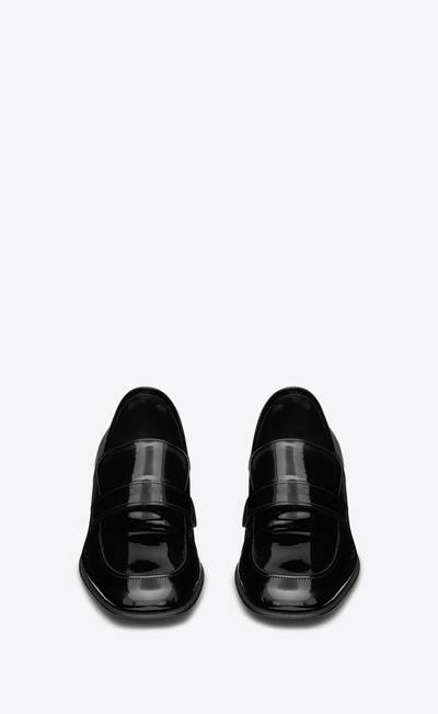 SAINT LAURENT solferino penny slippers in patent leather outlook