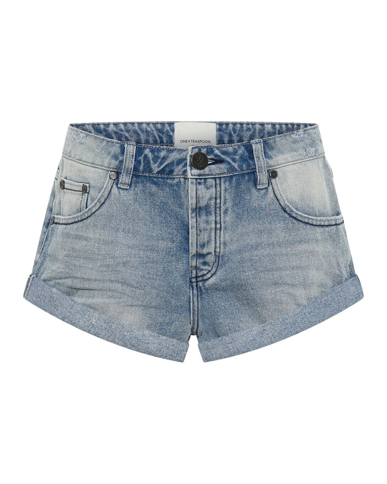 Bandits Low Waist Denim Shorts - Super Salty Blue - 1