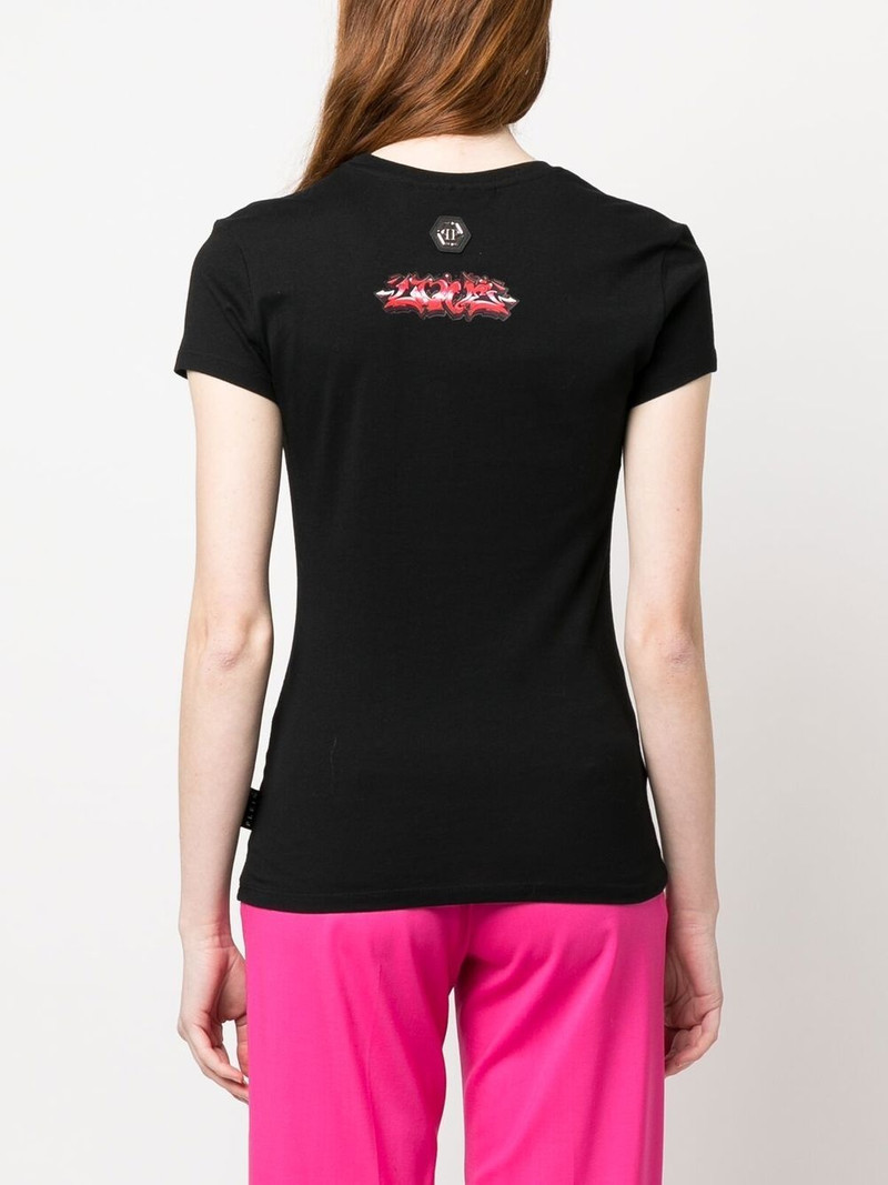 rhinestone-embellished short-sleeve T-shirt 4