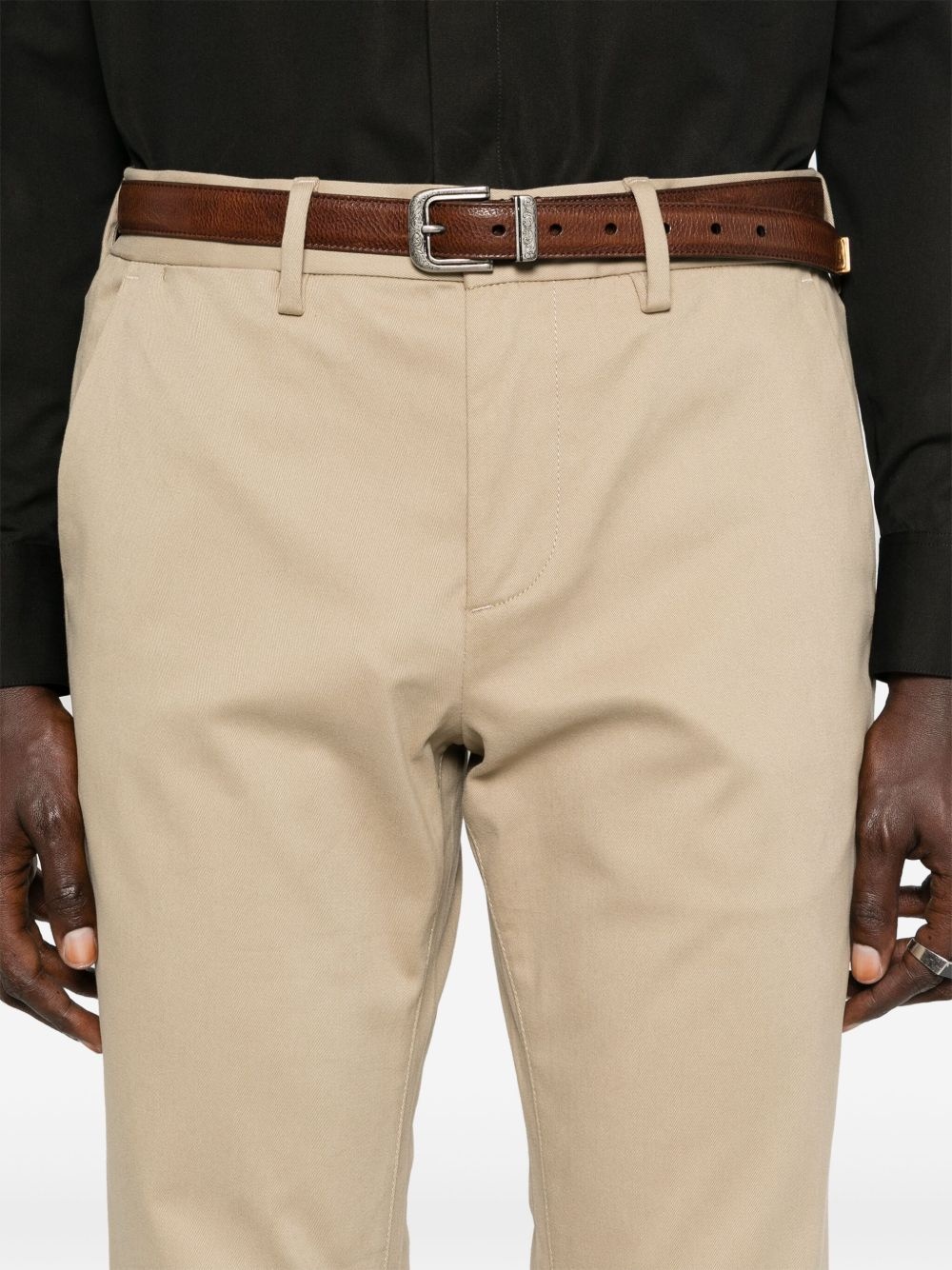 straight-leg chino trousers - 5