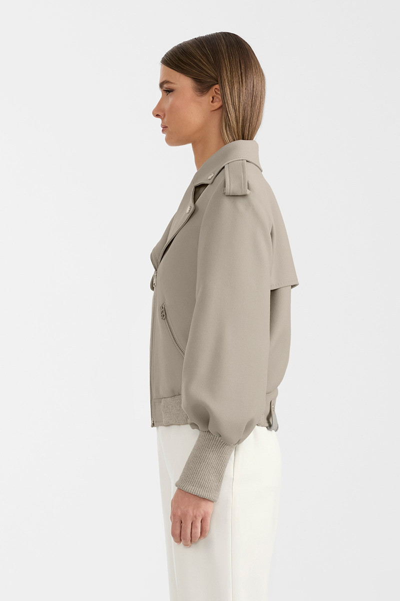 PONY Wool Gabardine Moto Jacket 4
