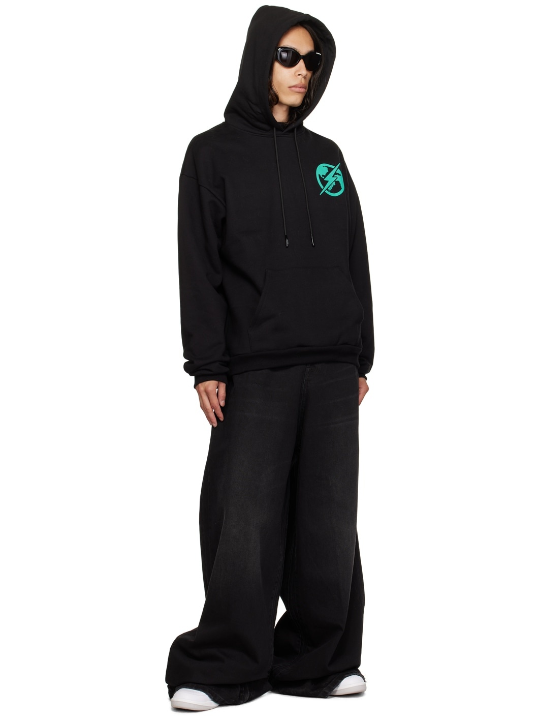 Black Drawstring Hoodie - 4