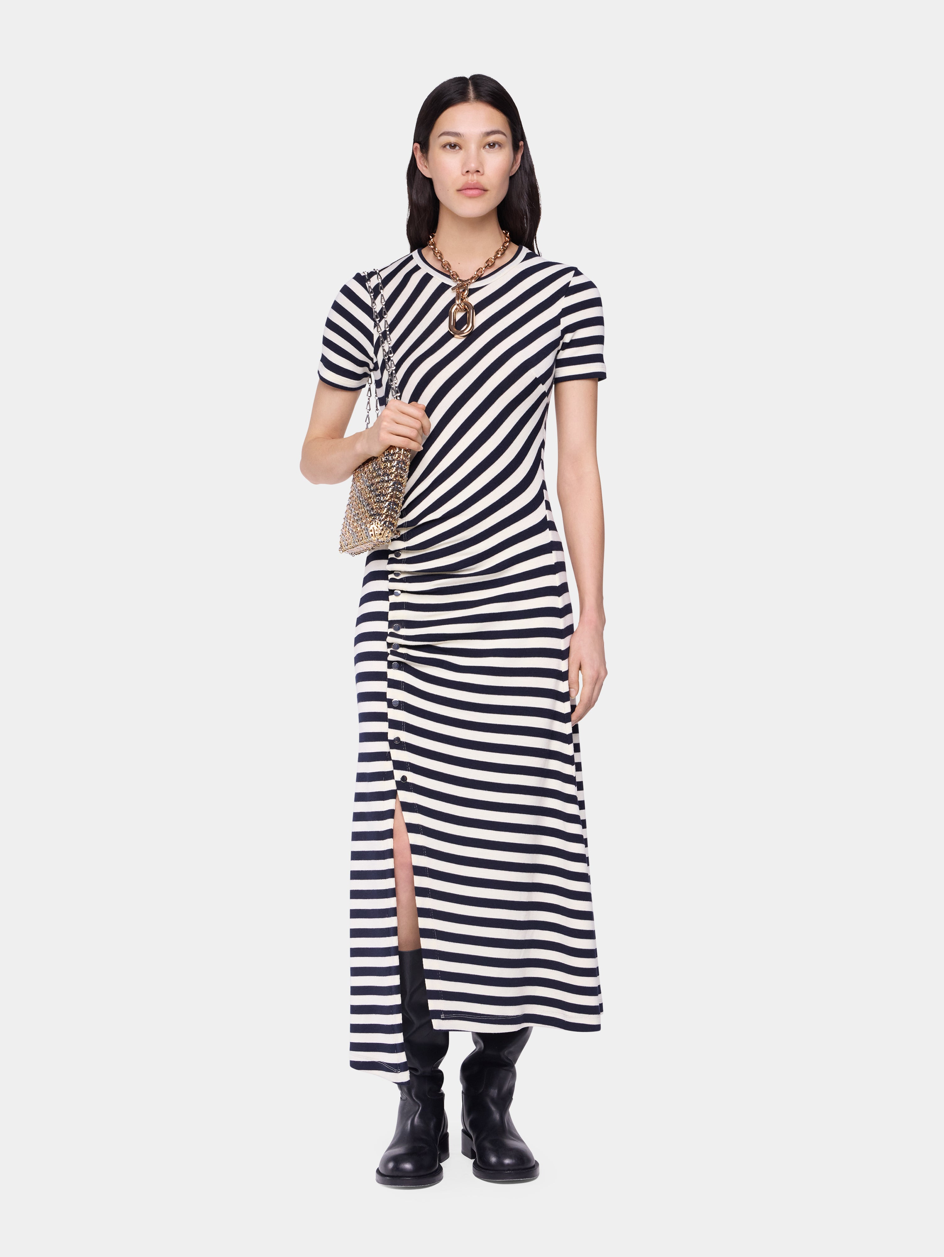 DRAPED MIDI DRESS IN WOOL - 2