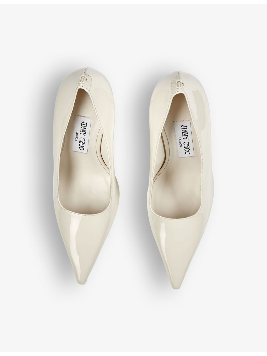 Ixia 95 pointed-toe patent-leather heeled courts - 3