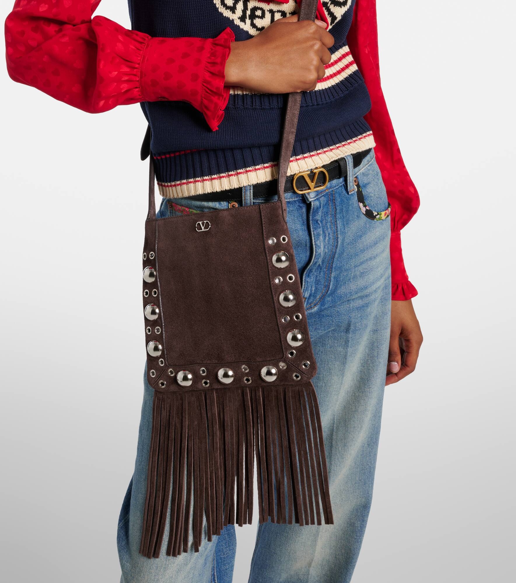 Nellcôte Small fringed suede shoulder bag - 2