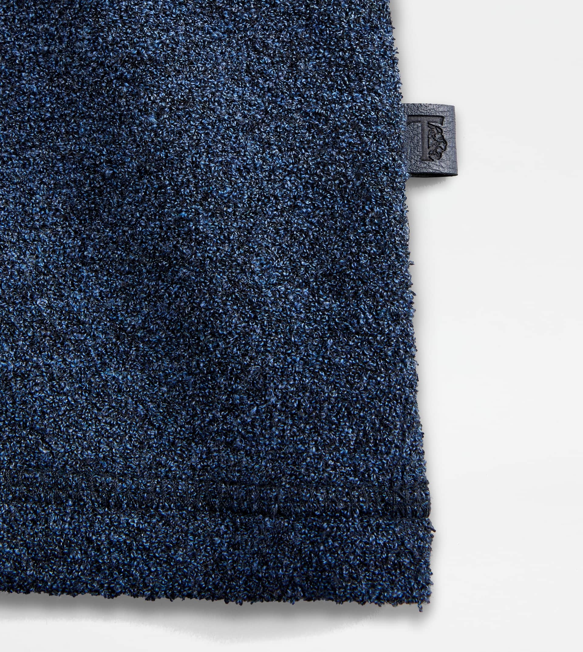 T-SHIRT IN BOUCLÉ JERSEY - BLUE - 6