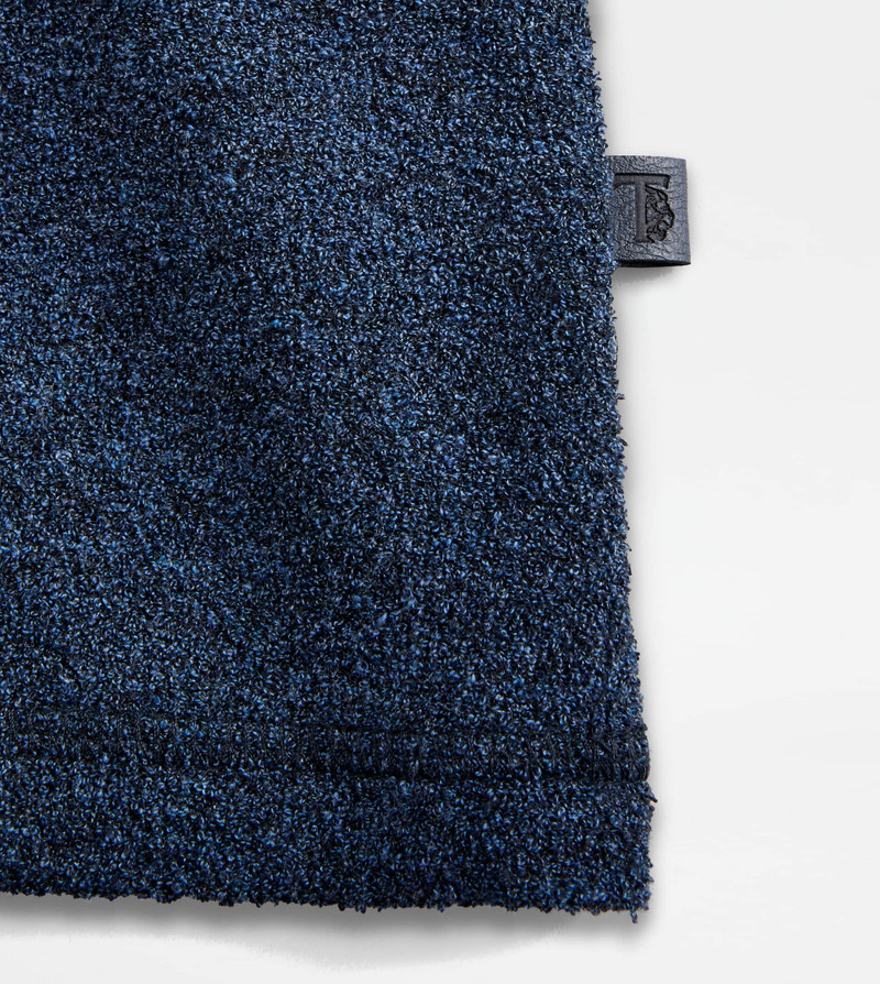 T-SHIRT IN BOUCLÉ JERSEY - BLUE 6