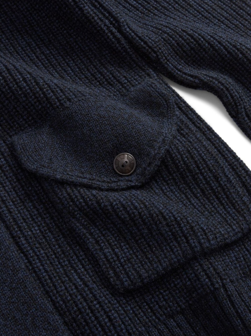 shawl-collar buttoned cardigan 3