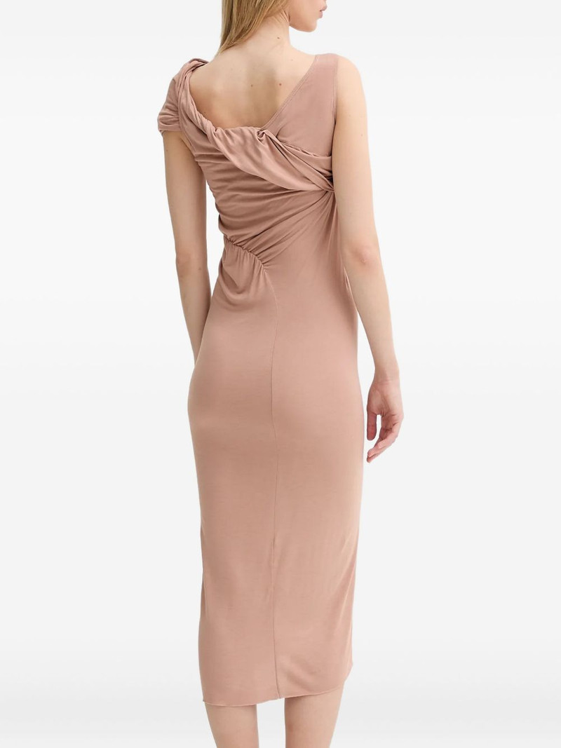 Rick Owens Lilies draped one-shoulder fitted dress outlook