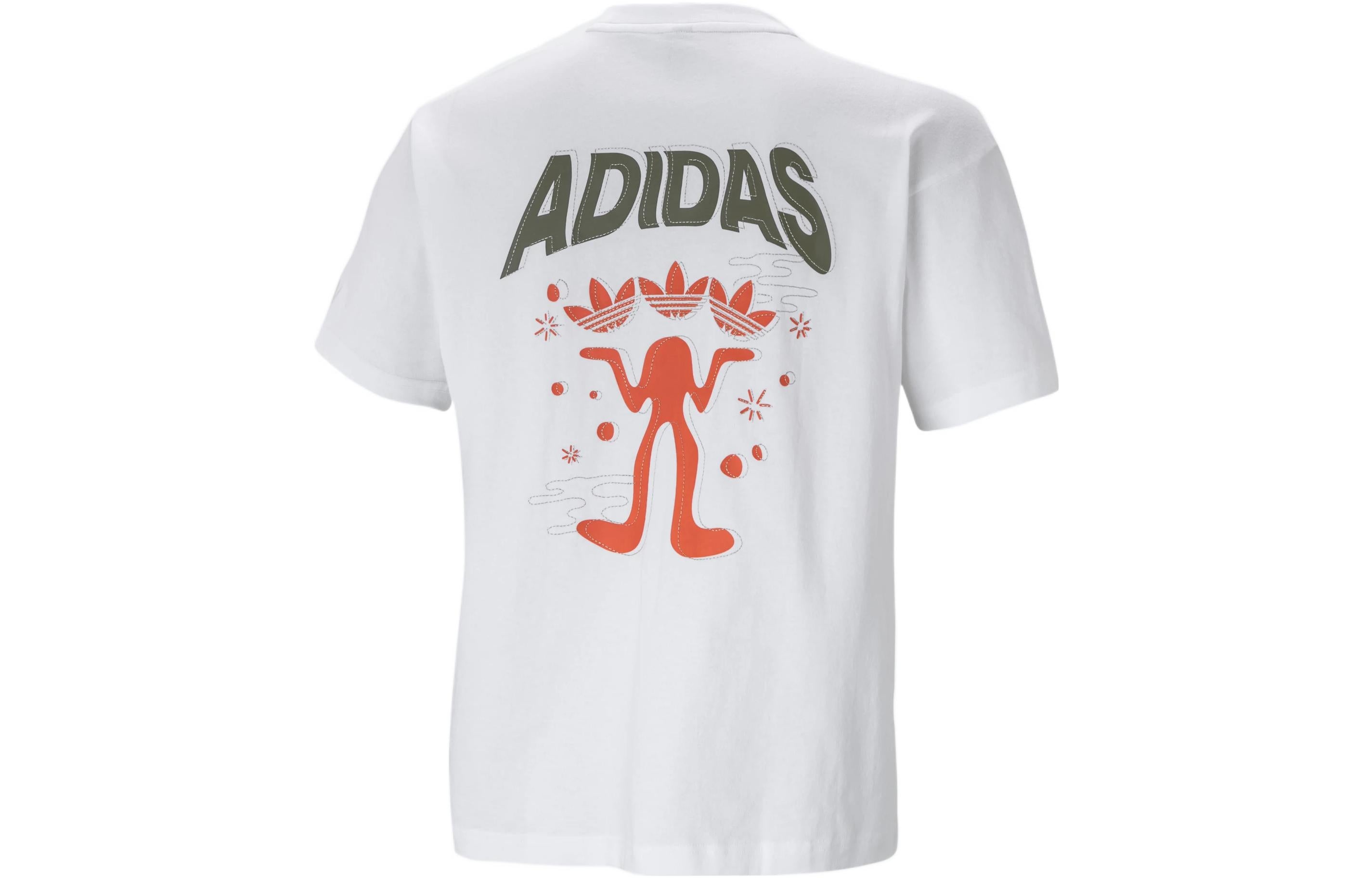 adidas originals Cotton Logo Short Sleeve Unisex White T-Shirt H47112 - 2