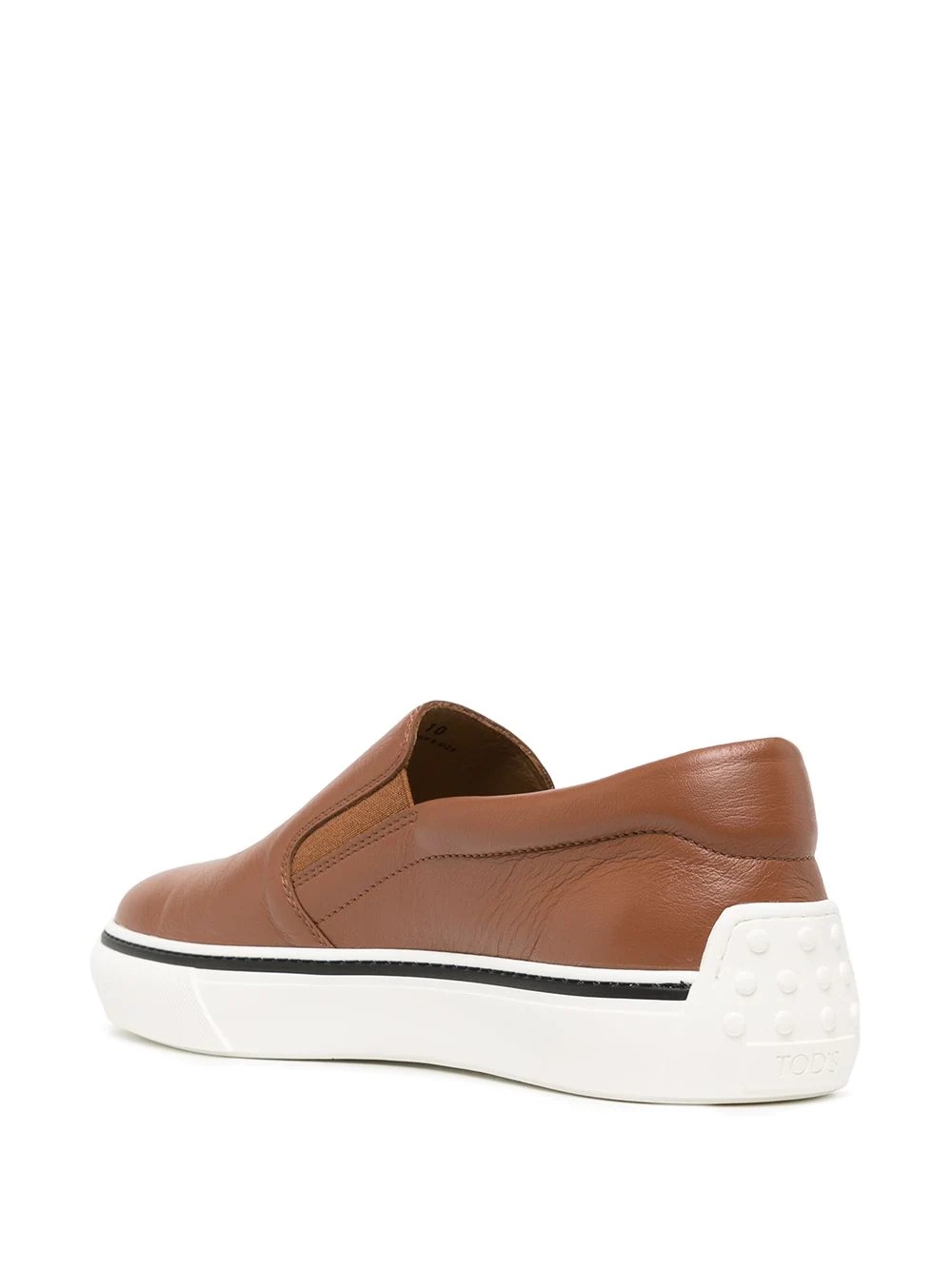 slip-on leather sneakers - 3