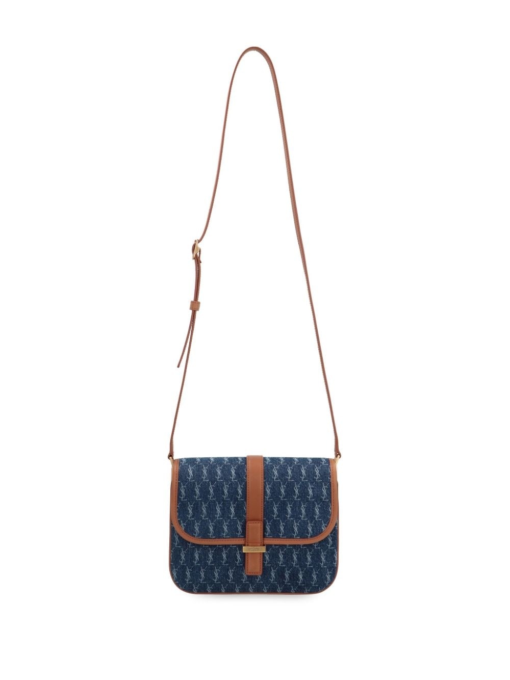 monogram denim crossbody bag - 4