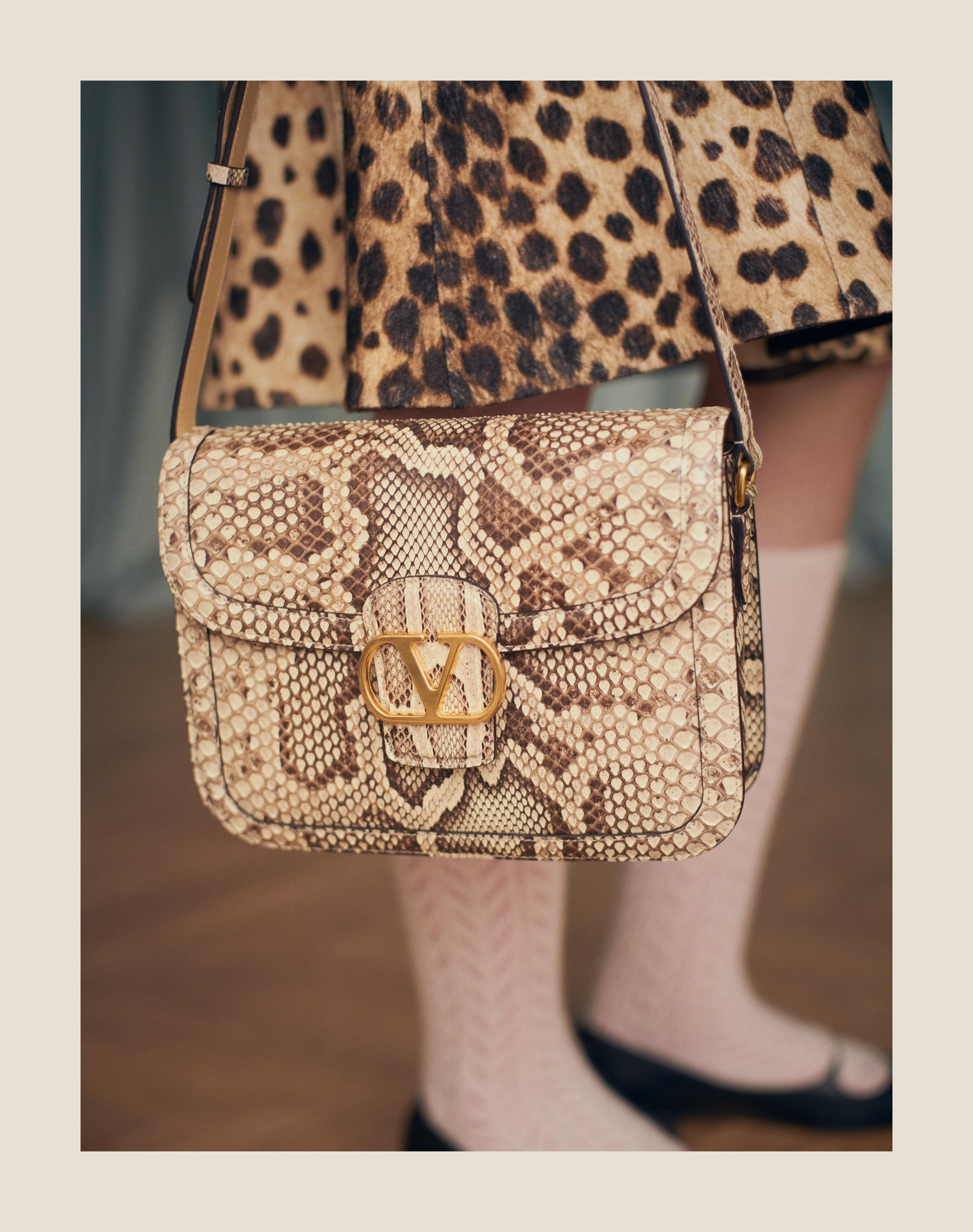 VALENTINO GARAVANI 9TO5 PYTHON SHOULDER BAG - 7