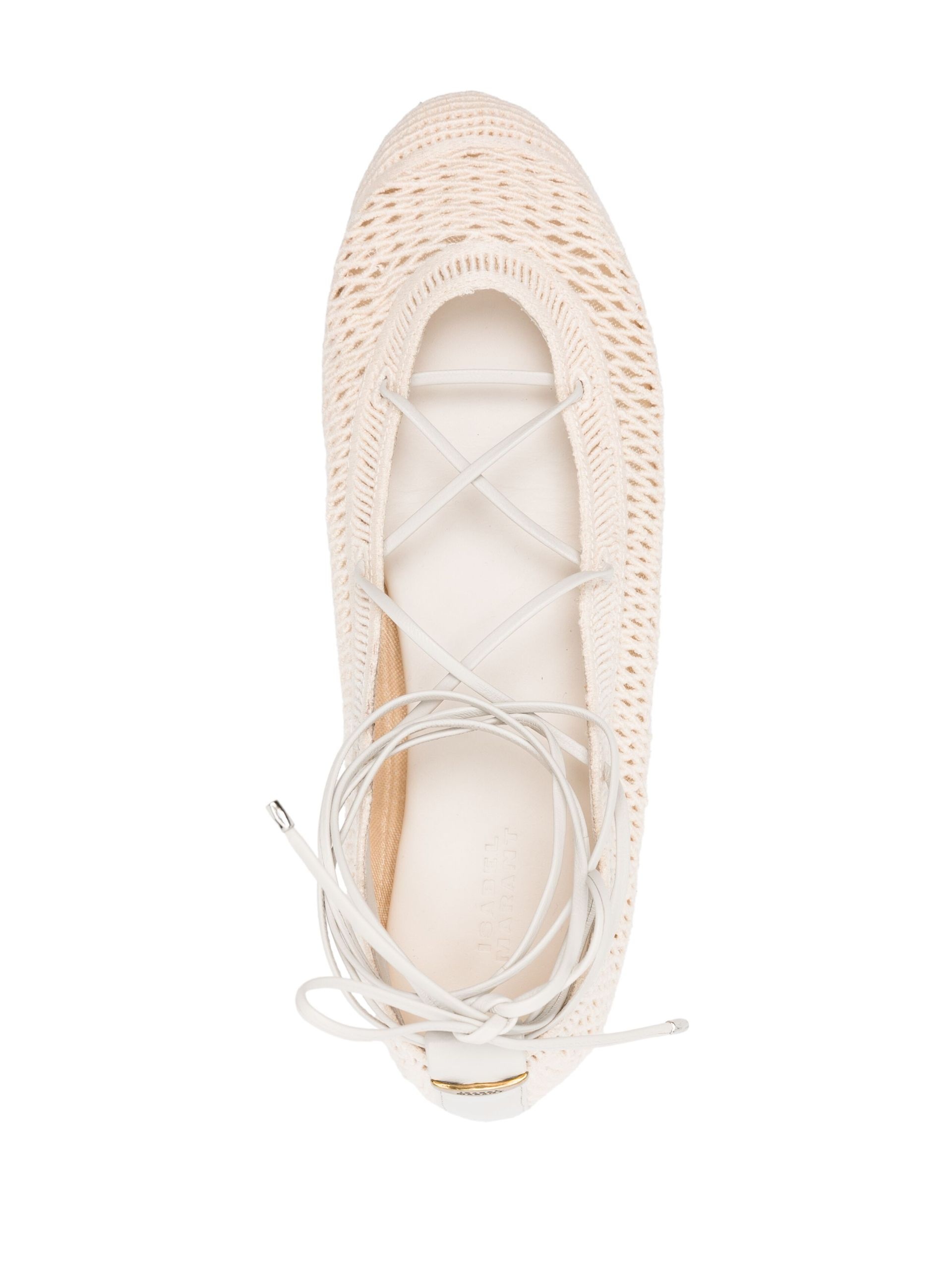 Neutral Belna Openwork Ballerina Shoes - 4