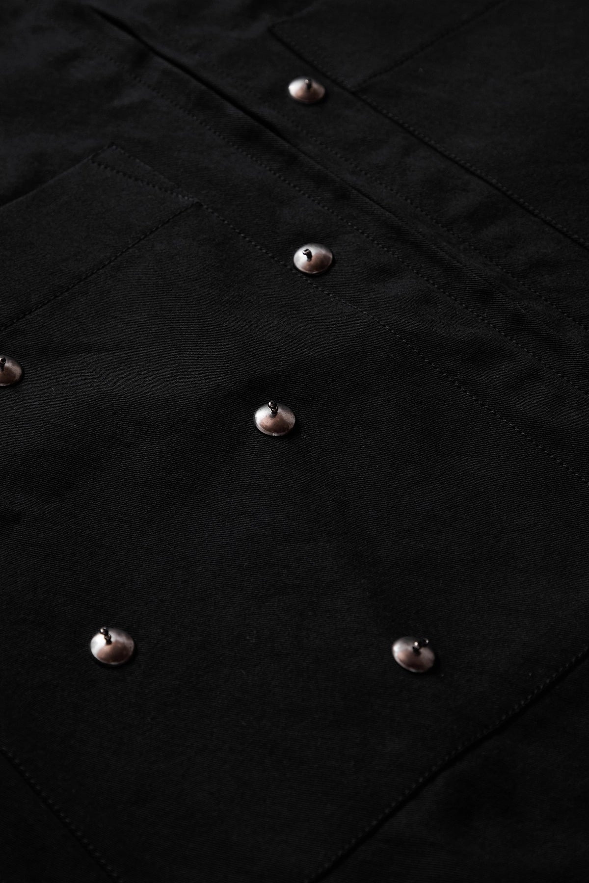 Song For The Mute Metal Bead Crop Patch Pocket Jacket Black - 3