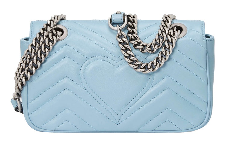 (WMNS) Gucci GG Marmont Mini Bag 'Pastel Blue' 446744-DTDIP-4928 - 3