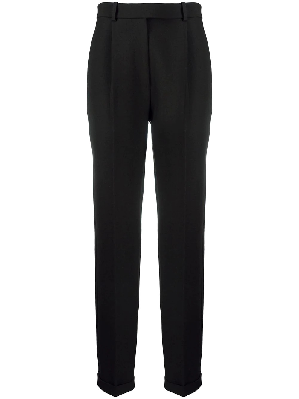 pleated front tapered trousers - 1