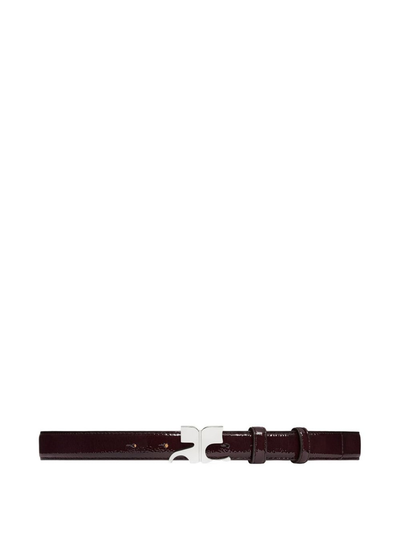 logo-buckled leather belt 1