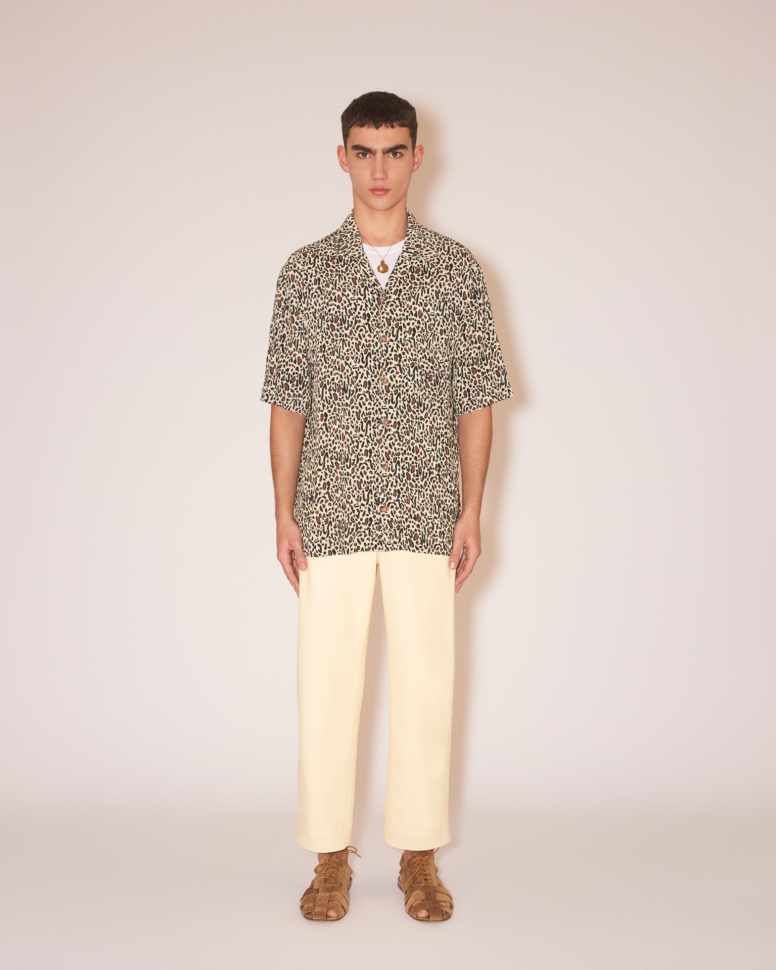 JAIN - Vegan leather relaxed pants - Vanilla - 2